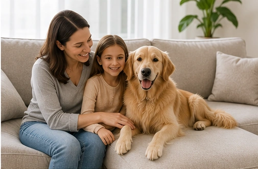 Upholstery cleaning crew working in Glengala